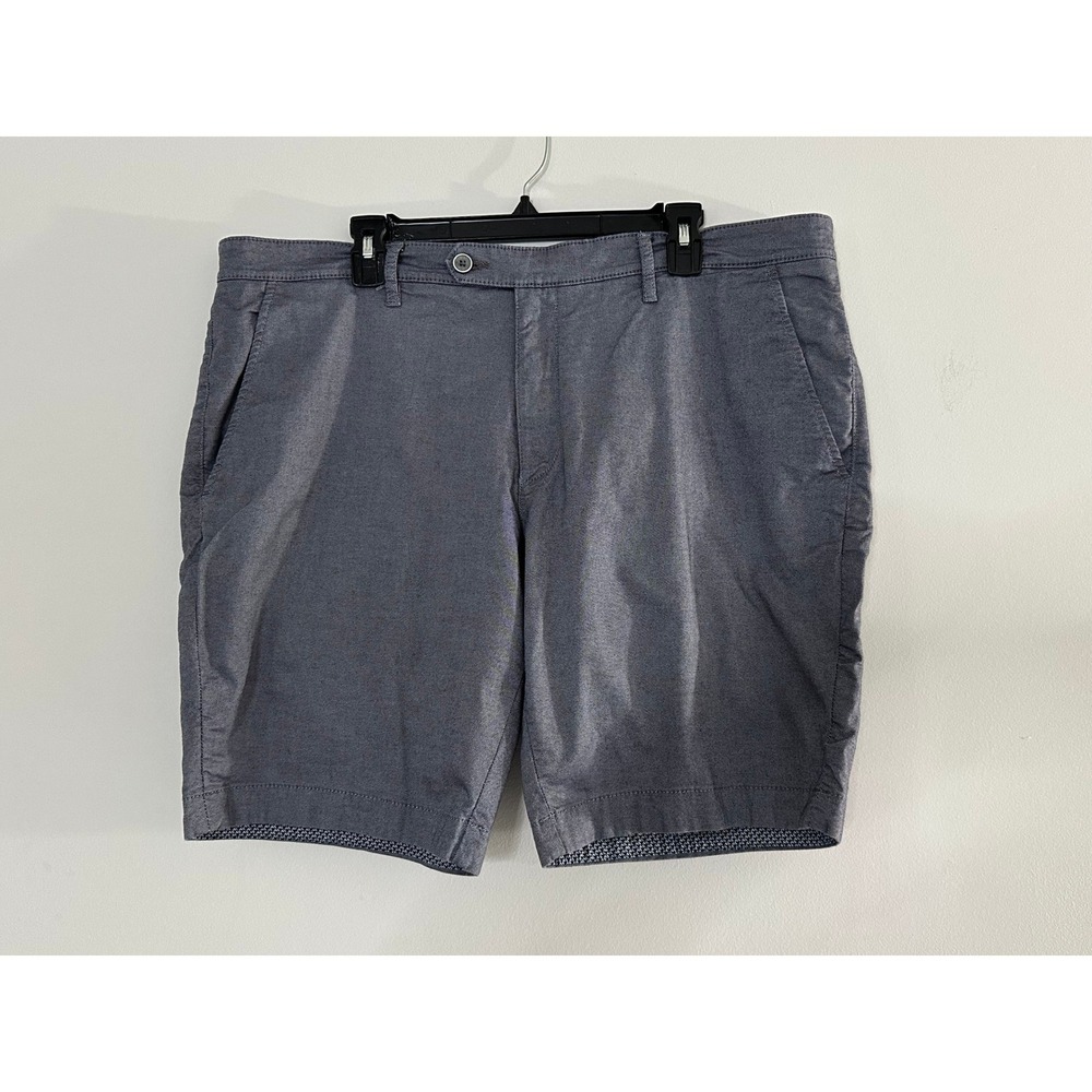 Ted Baker London Mens 40R Herbosh Chino Shorts Navy Blue Stretch Cotton